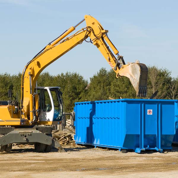 are there any restrictions on where a residential dumpster can be placed in Harris